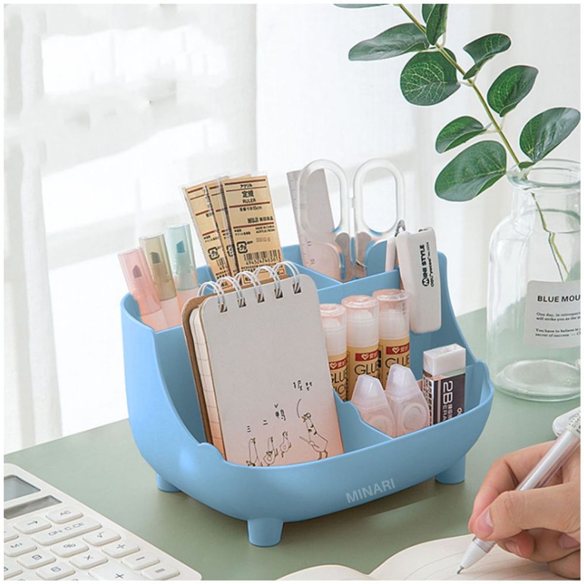 MINARI - Cesta Organizador Escritorio Oficina Porta Lapiceros CL 154C