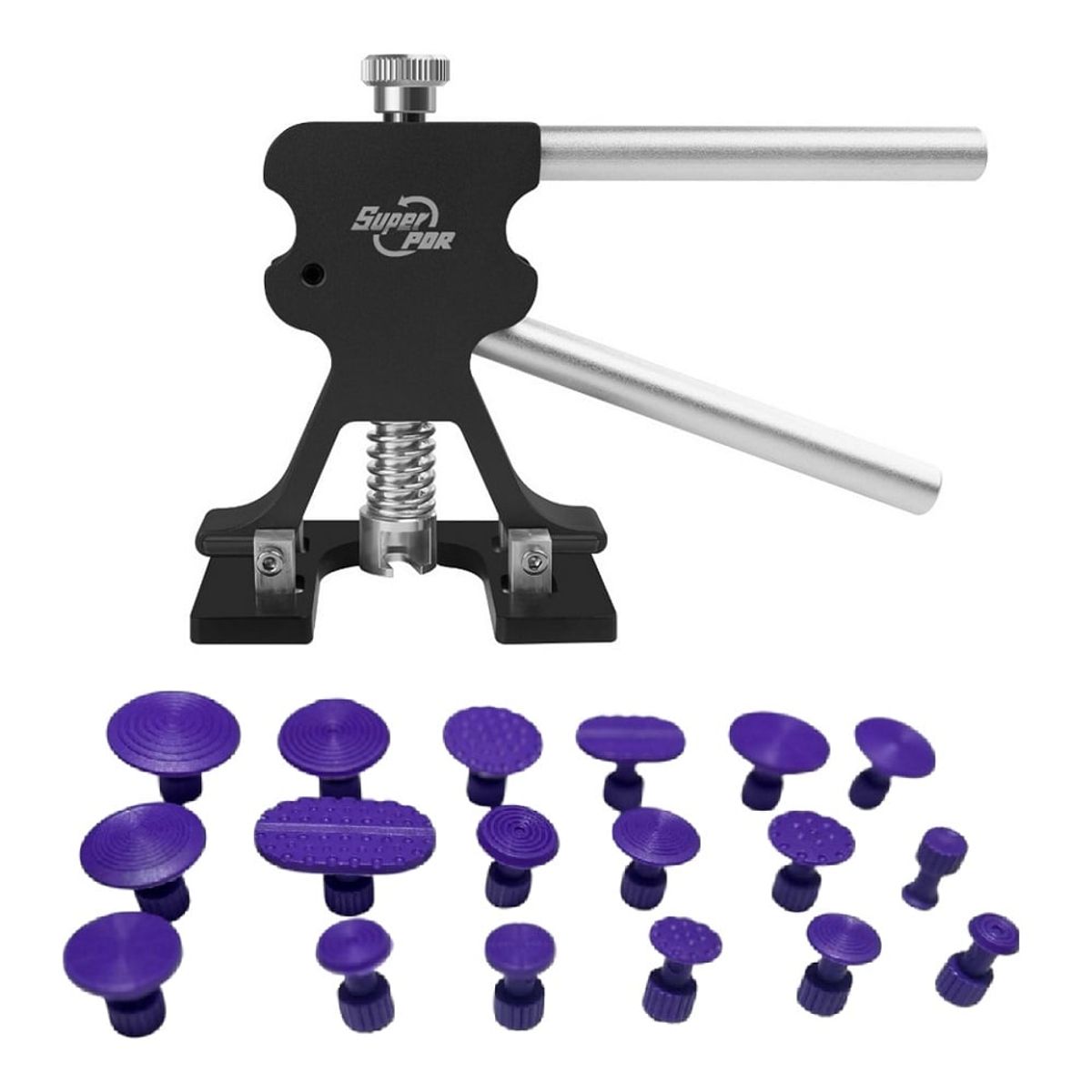 GENERICO - Super PDR Repador Abolladuras Metal Regulable 18 Chupones