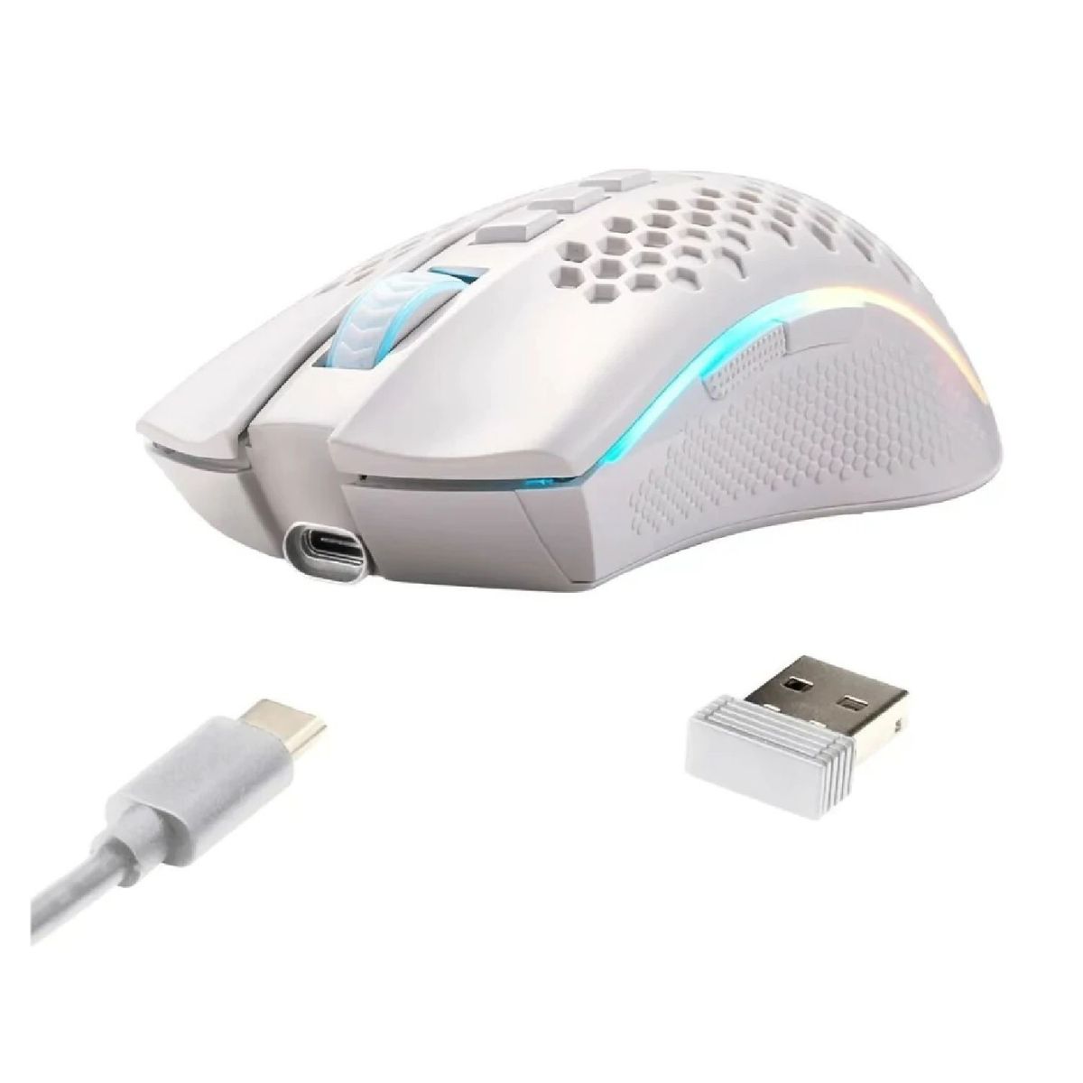 REDRAGON - Mouse Gamer Redragon STORM PRO M808-KS Wireless WHITE