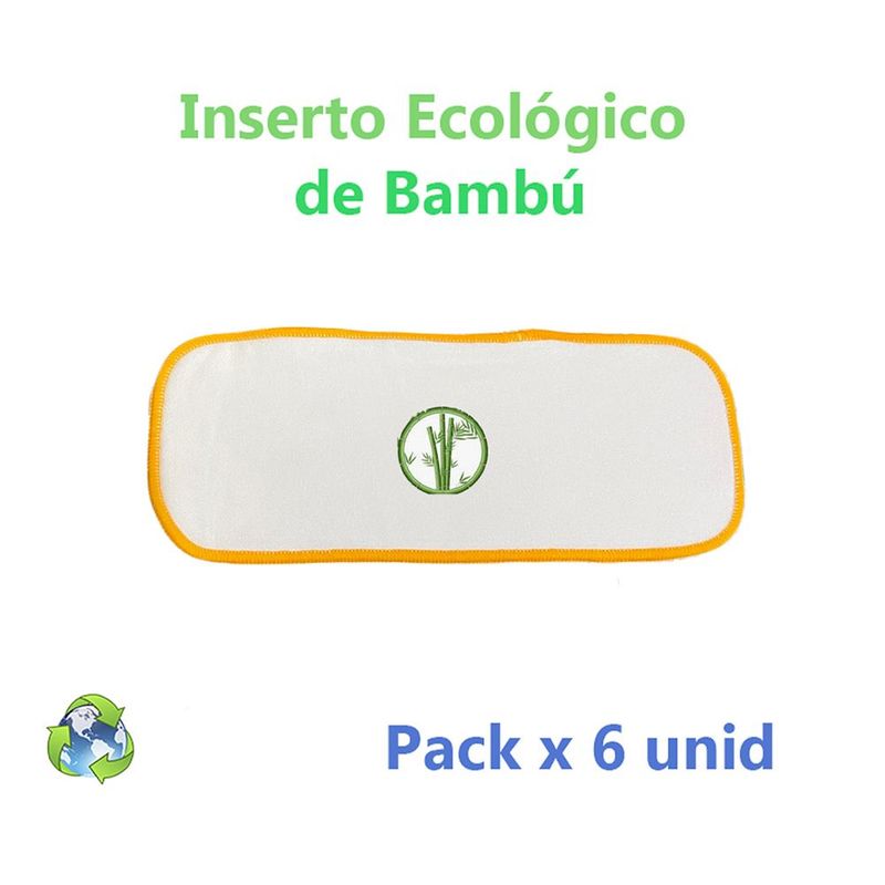 GENERICO - Inserto de Tela Algodón de Bambú (4 capas) - Pack x 6