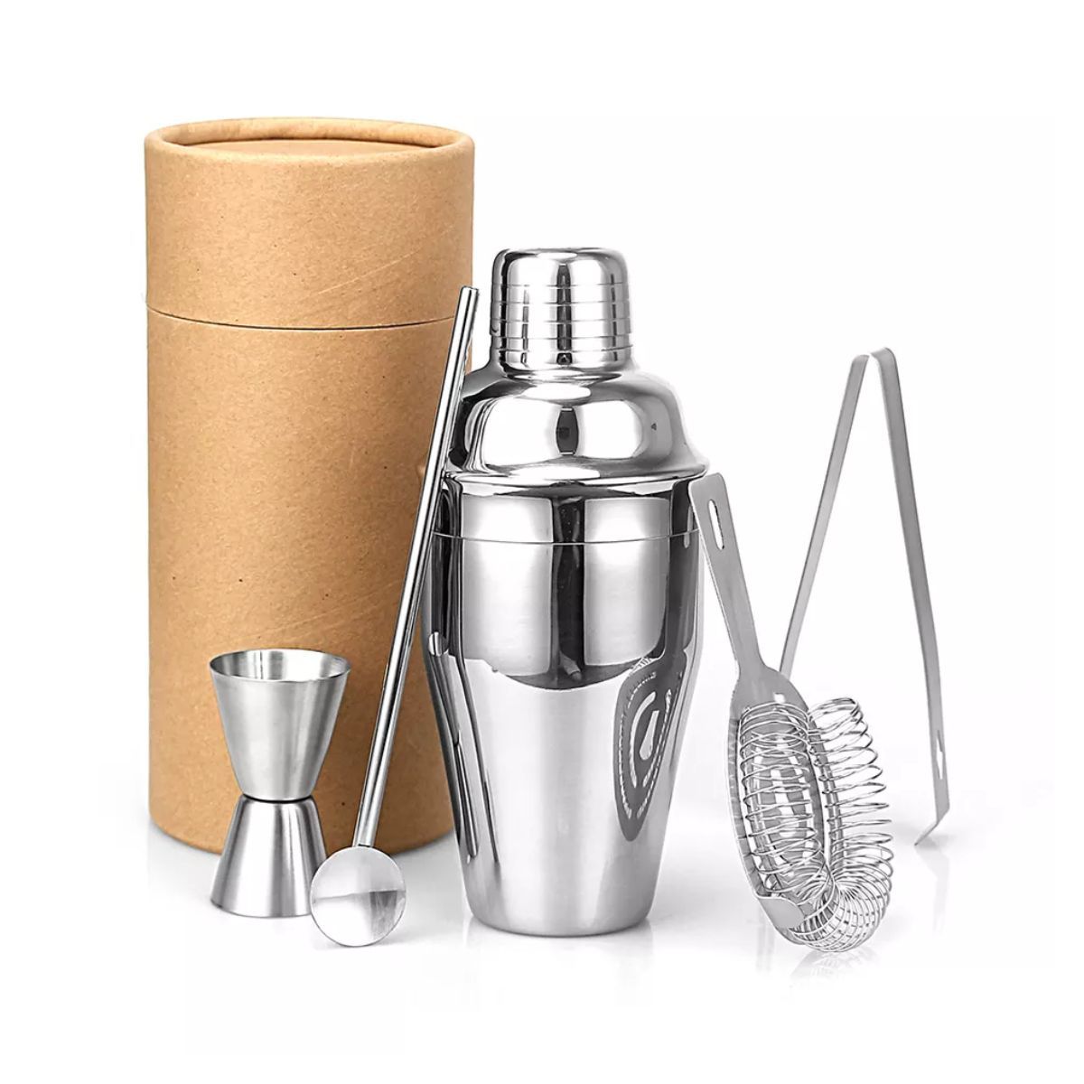 GENERICO - Juego de Coctelera Bartender Shaker de Acero Inoxidable