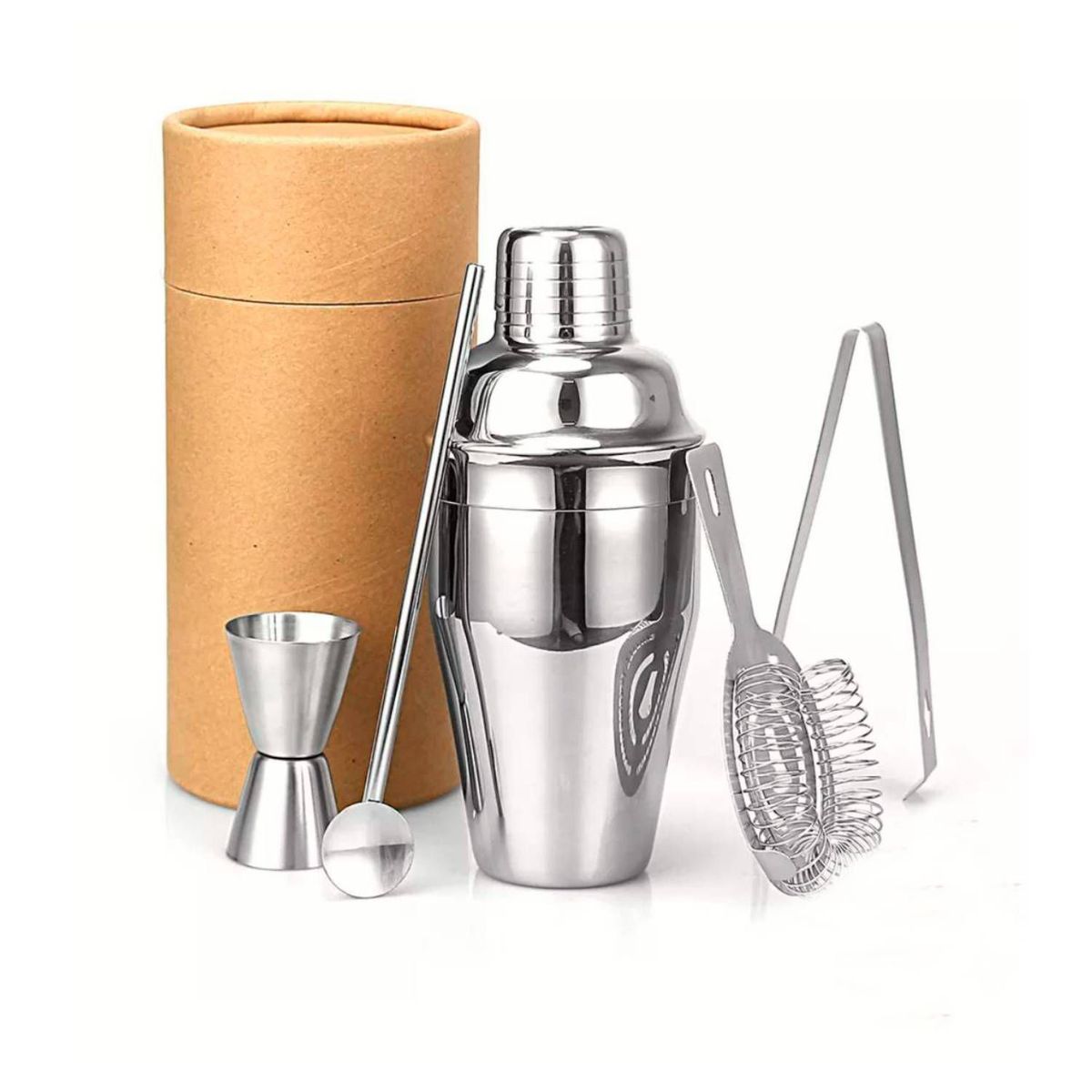 GENERICO - Juego de Coctelera Bartender Shaker de Acero Inoxidable