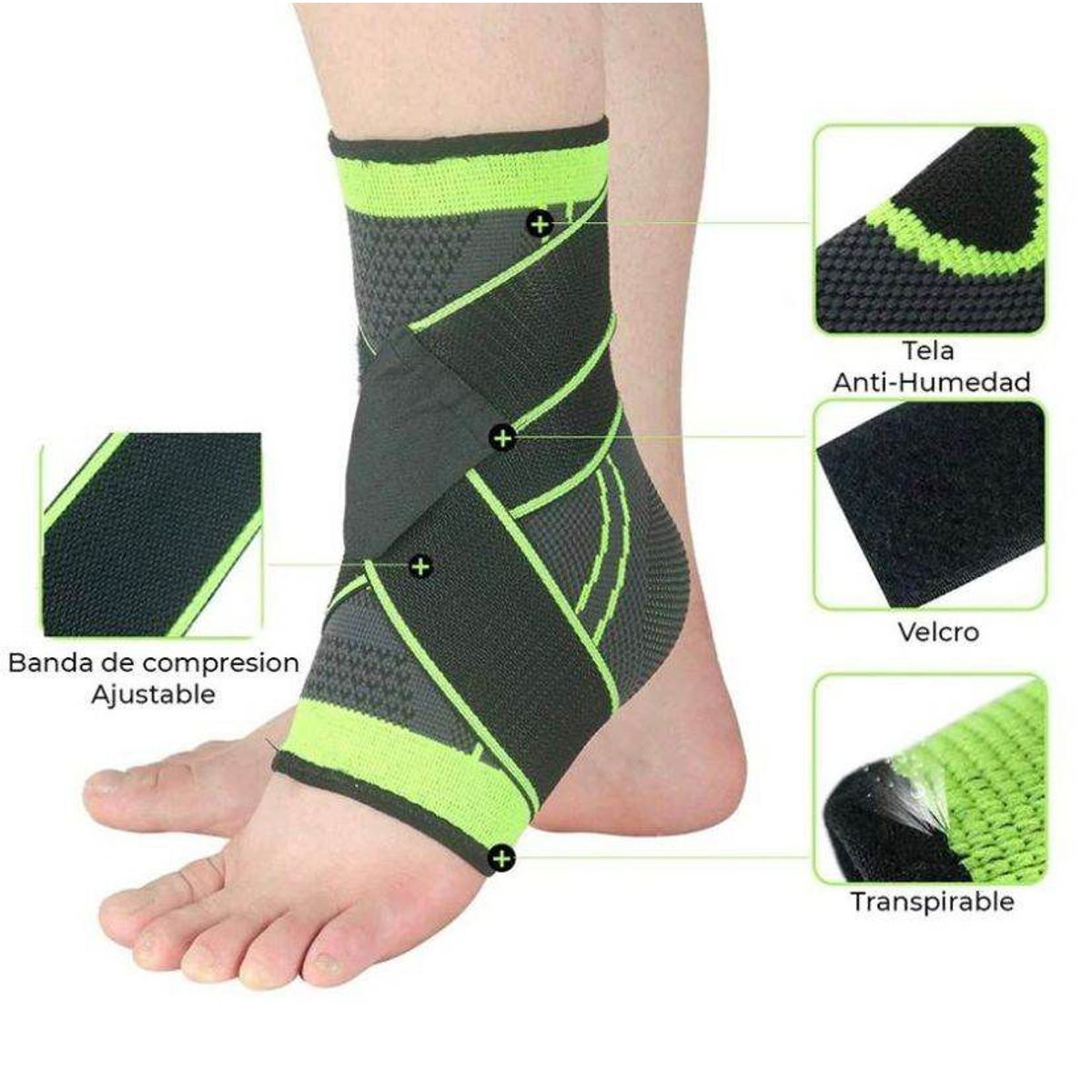 GENERICO - Tobillera Deportiva de Compresión para Deportes Ortopedica