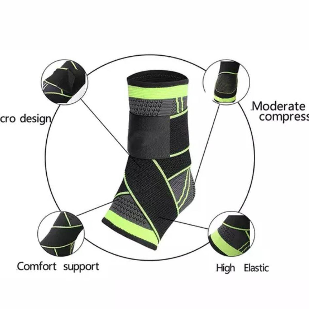 GENERICO - Pack x2 Talonera con Elasticos Tobillera de Deportes Ortopedica