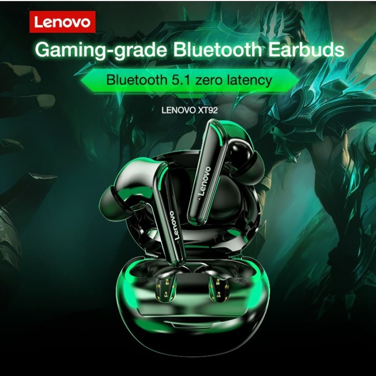 LENOVO - Audifono Bluetooth TWS - Lenovo XT92 Gamer - 5 Horas Full Musica