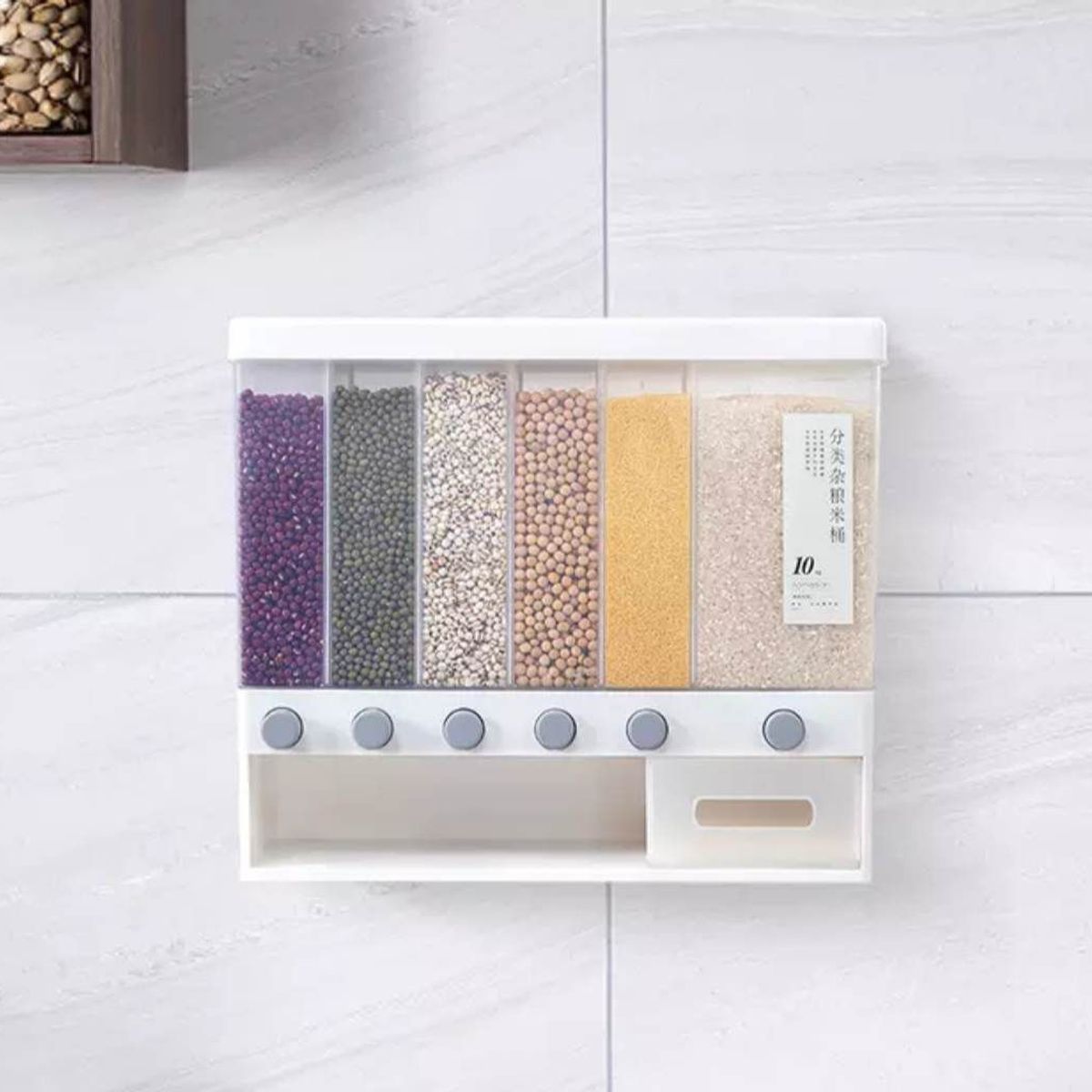 GENERICO - Organizador de Menestras de 10kg para Cocina Dispensador de Legumbres