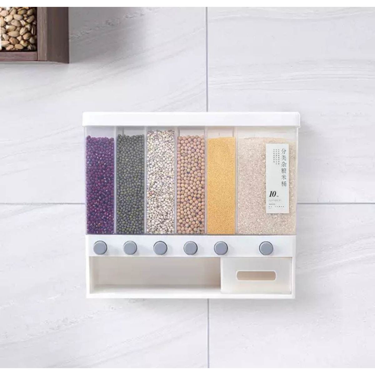 GENERICO - Organizador de Menestras de 10kg para Cocina Dispensador de Legumbres