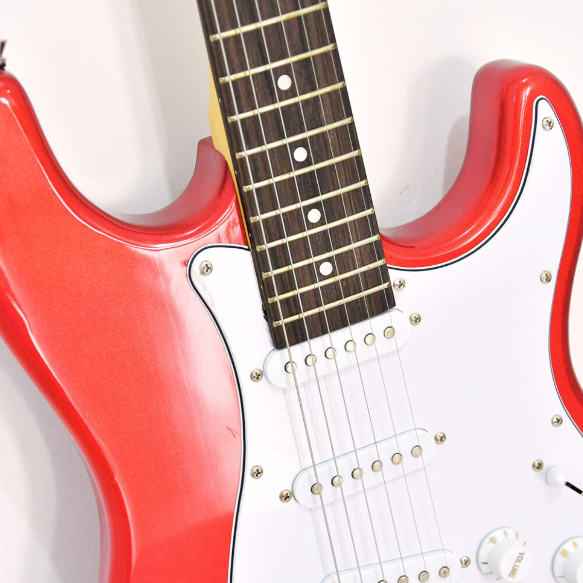 GENERICO - KIT DE GUITARRA ELECTRICA ROJA CON AMPLIFICADOR