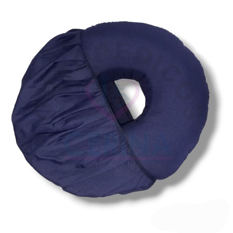 GENERICO - Rodete Ortopédico para asiento Tamaño Jumbo Con funda Azul Oscuro
