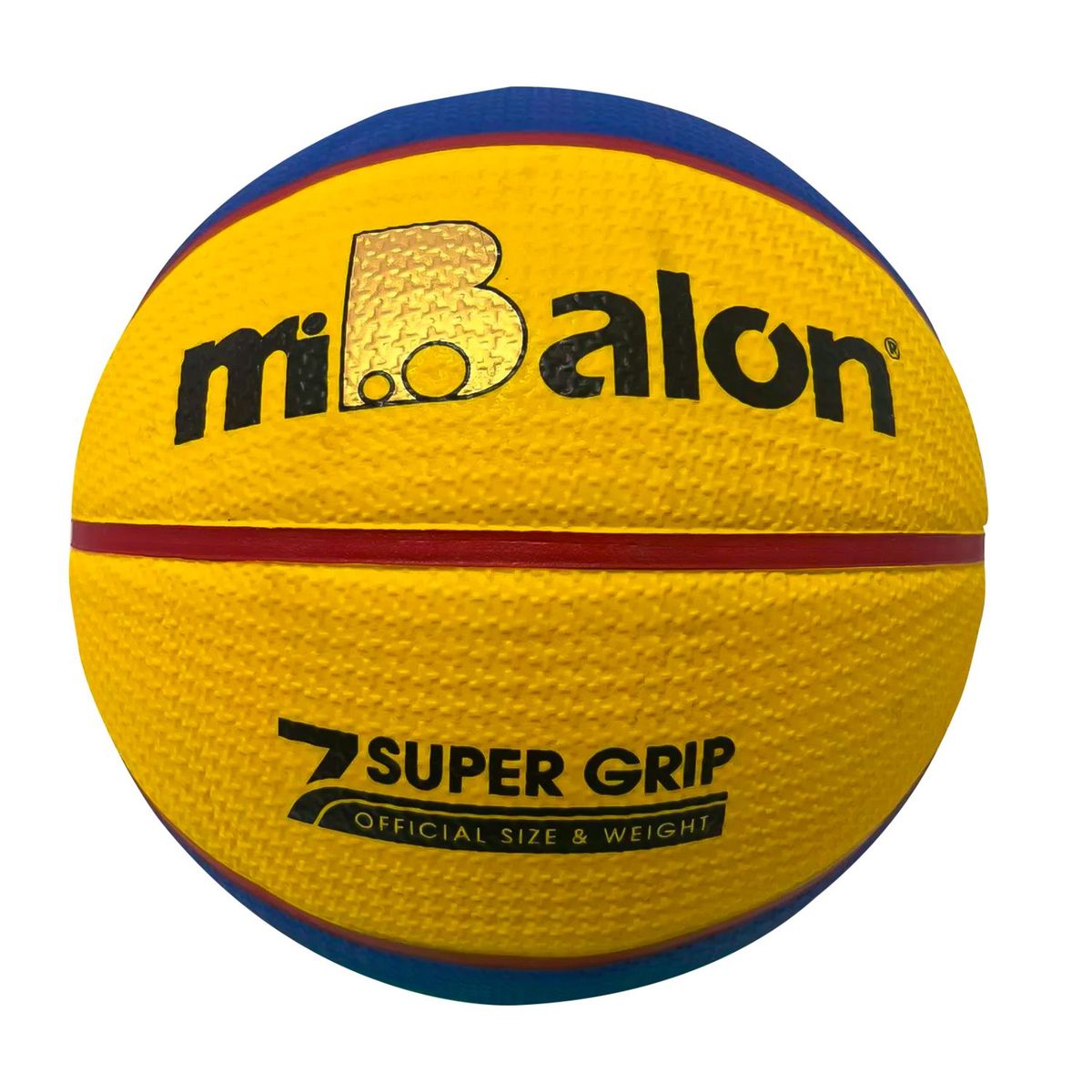 GENERICO - PELOTA DE BASKET MIBALON SUPER GRIP CELULAR  7- AMARILLO