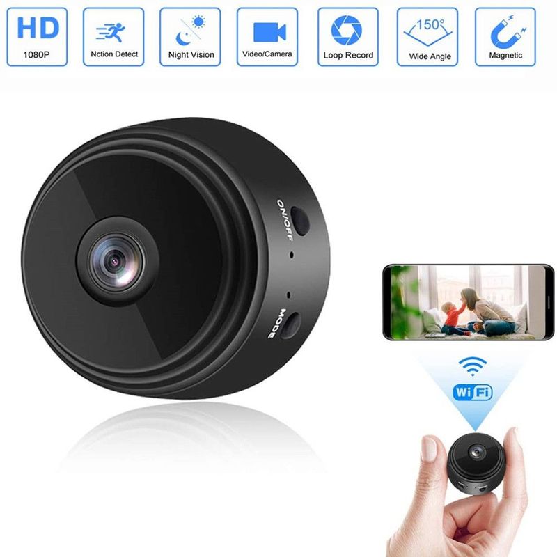 OEM - Mini Cámara Espía WiFi FHD Inalámbrica con Sensor de Movimiento