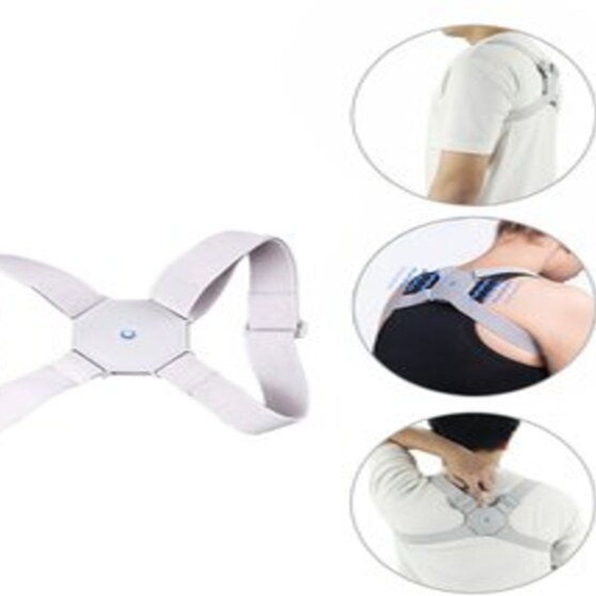 GENERICO - Corrector de Postura Inteligente con Sensor de Vibración Gris