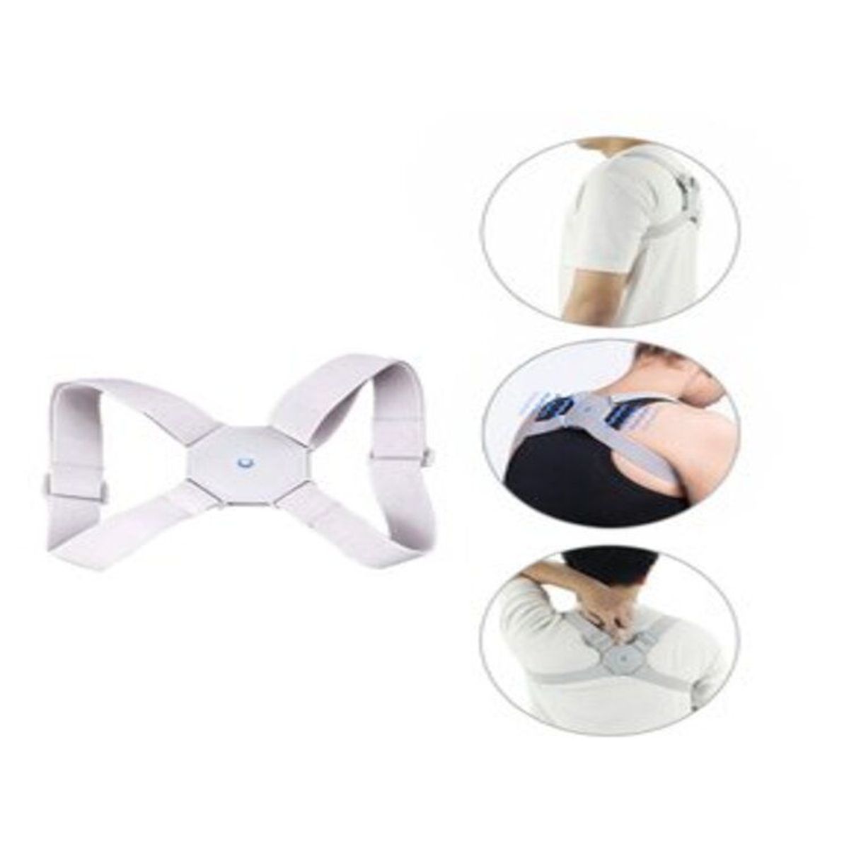 GENERICO - Corrector de Postura Inteligente con Sensor de Vibración Gris