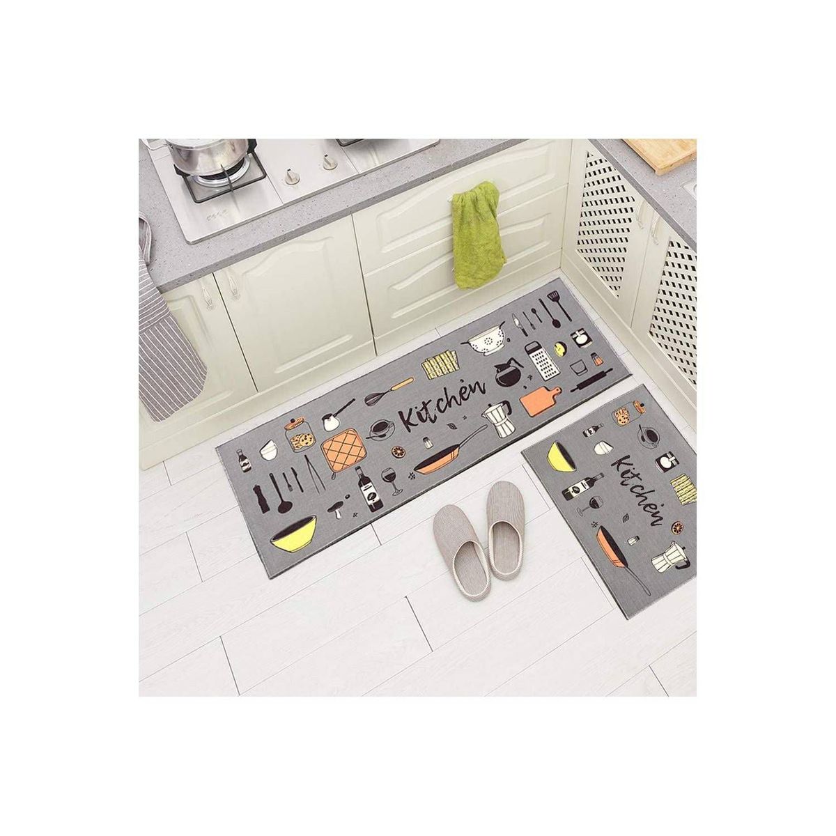 GENERICO - Pack x 2 Alfombra decorativa tapete antidesliza