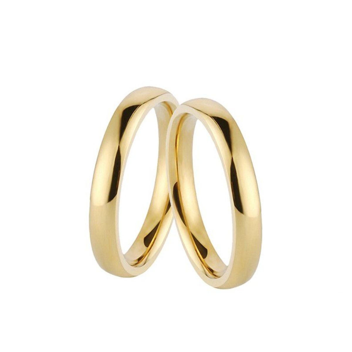 GENERICO - Anillo de Matrimonio Alianza Delgados Hombre Bañado Oro 18K Genieka