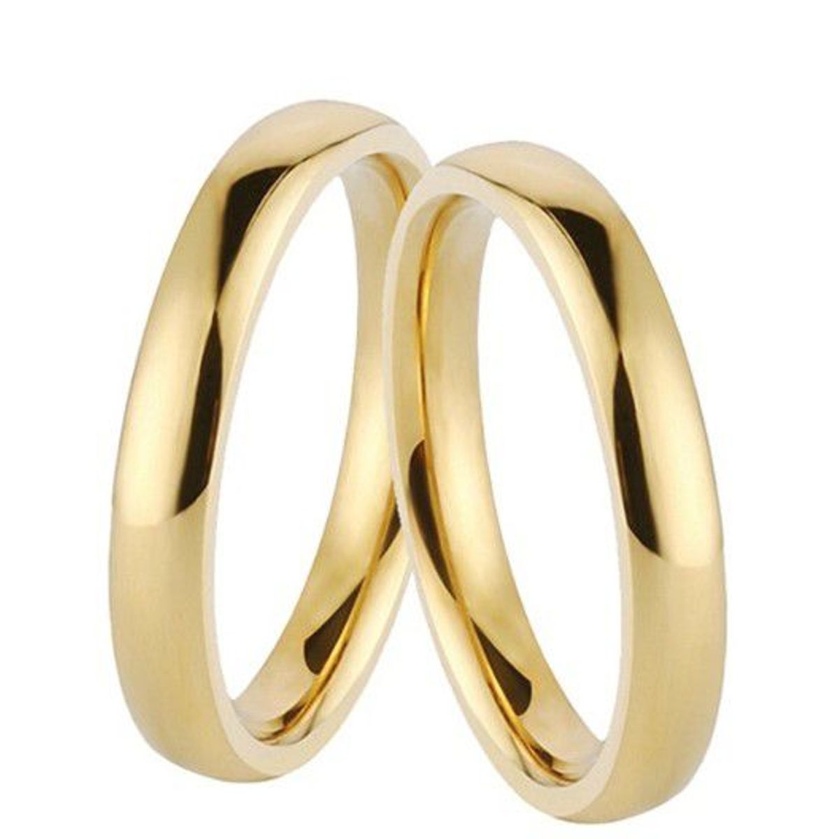 GENERICO - Anillo de Matrimonio Alianza Delgados Hombre Bañado Oro 18K Genieka