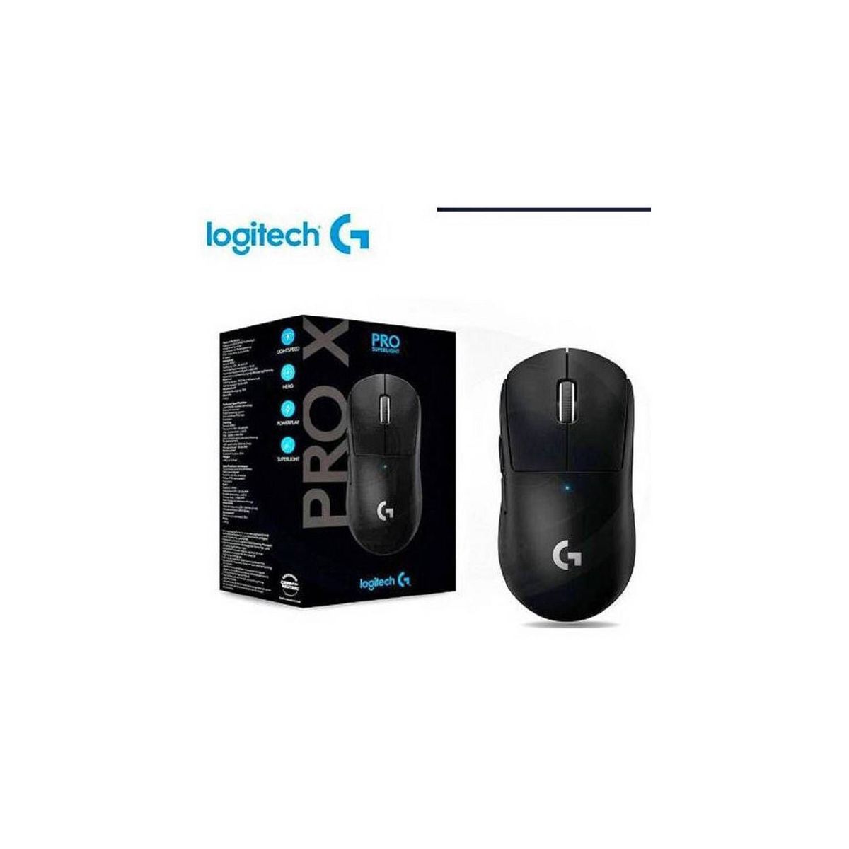 LOGITECH - MOUSE LOGITECH G PRO X SUPERLIGHT WIRELESS LIGHTSPEED HERO 25K BLACK