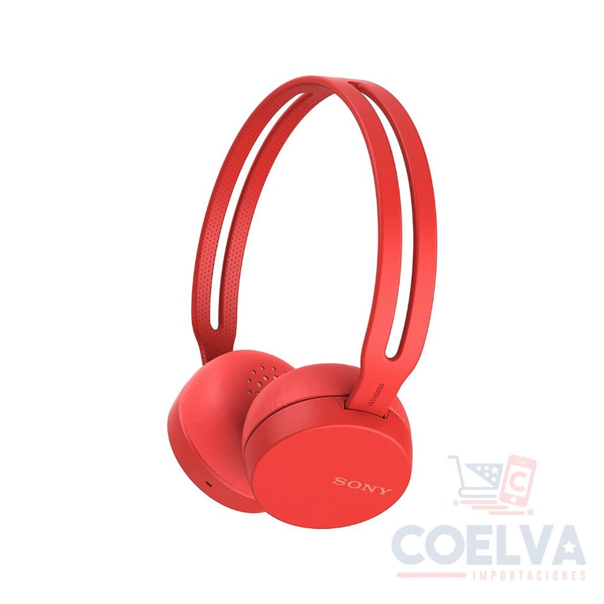 SONY - Sony WH-CH400 Audífono Bluetooth NFC Hasta 20 Horas - Rojo