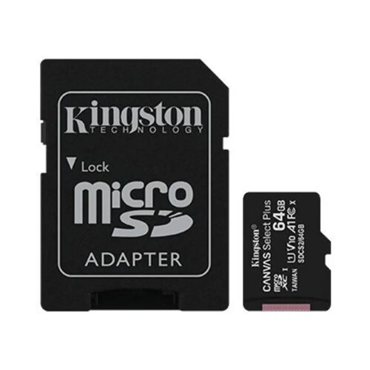 KINGSTON - MEMORIA MICRO-SD KINGSTON CANVAS SELECT 64GBU1 CON ADAPTADOR SD