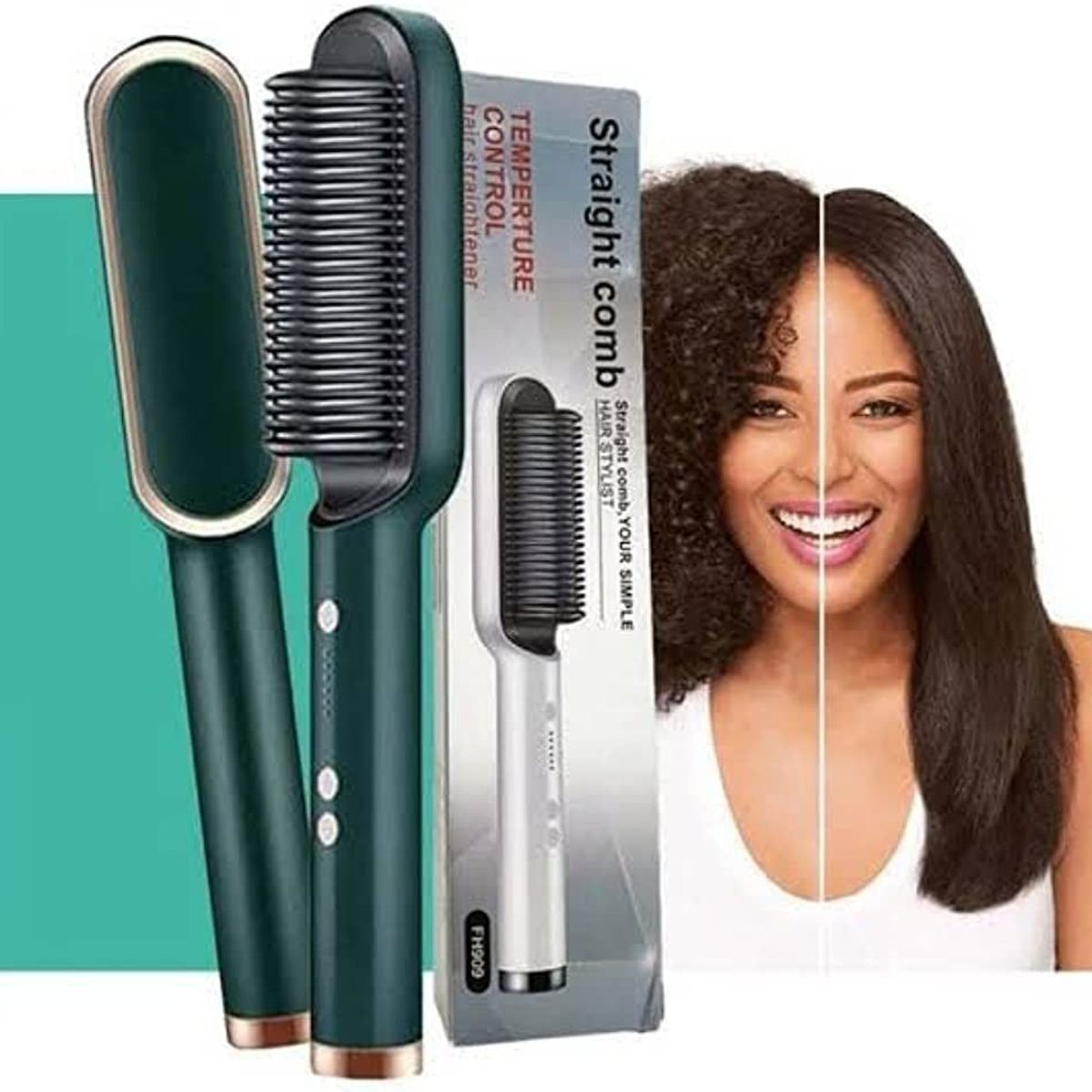 ITELSISTEM - Cepillo Alisador Straight comb Peine Electrico Plancha Itelsistem