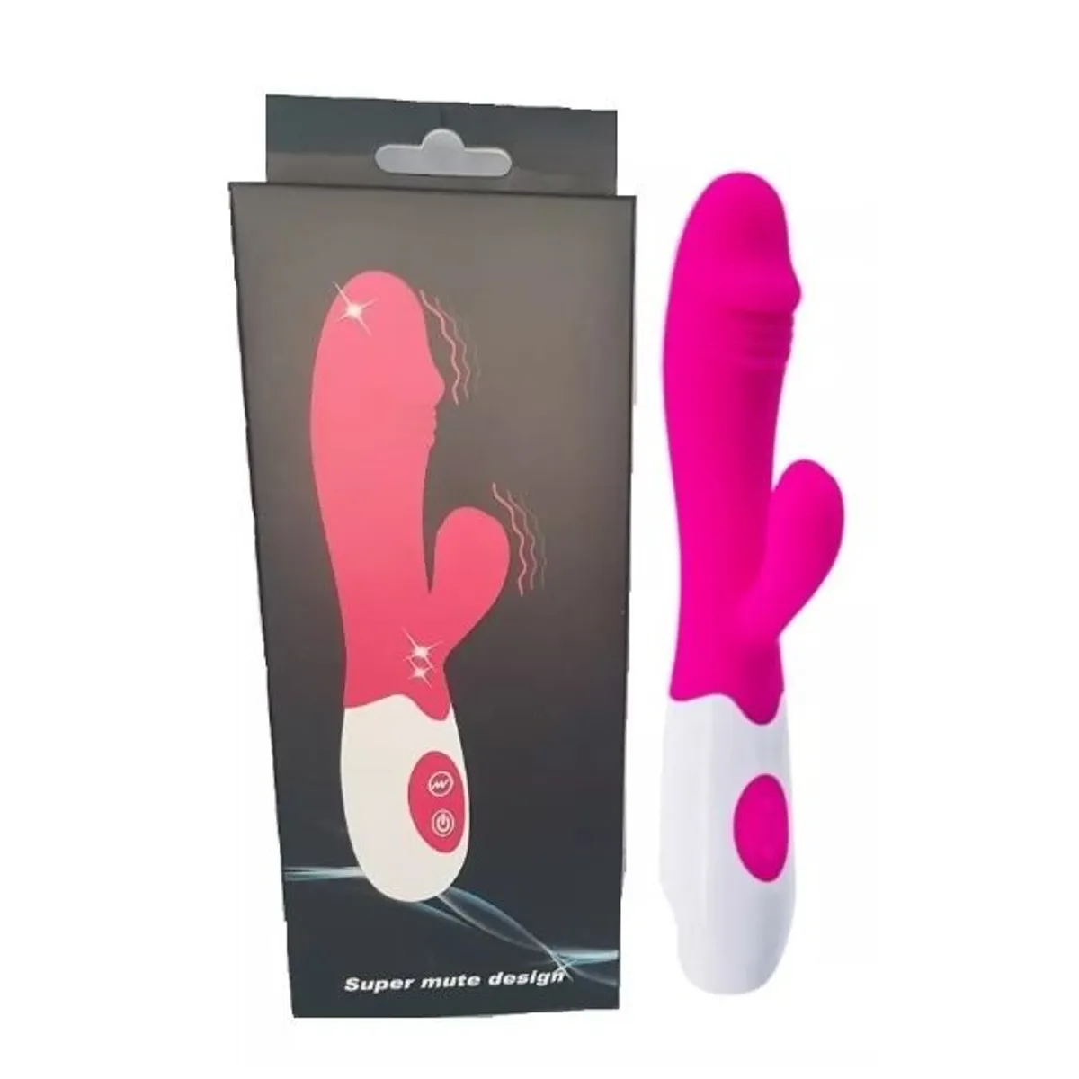 GENERICO - Potente vibrador de silicona rosada 10 velocidades