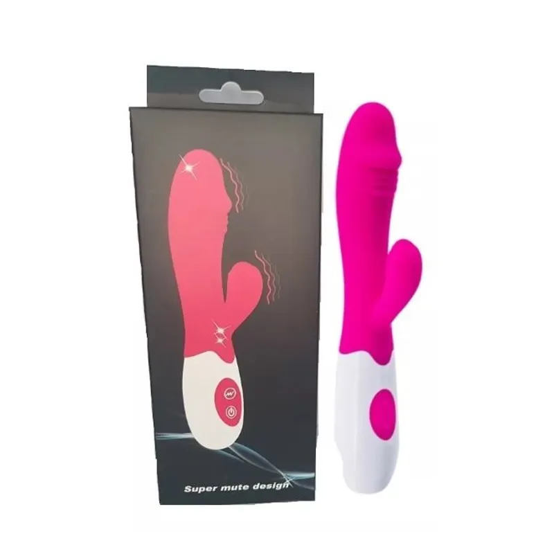 GENERICO - Potente vibrador de silicona rosada 10 velocidades