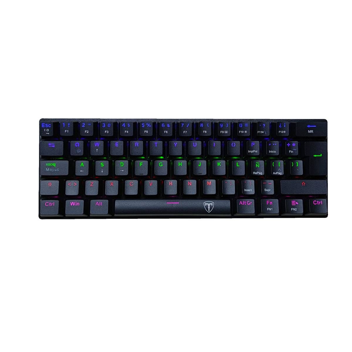 T-DAGGER - Teclado T-Dagger ARENA Rainbow Spanish T-TGK321-BR BLACK BROWN SWITCH