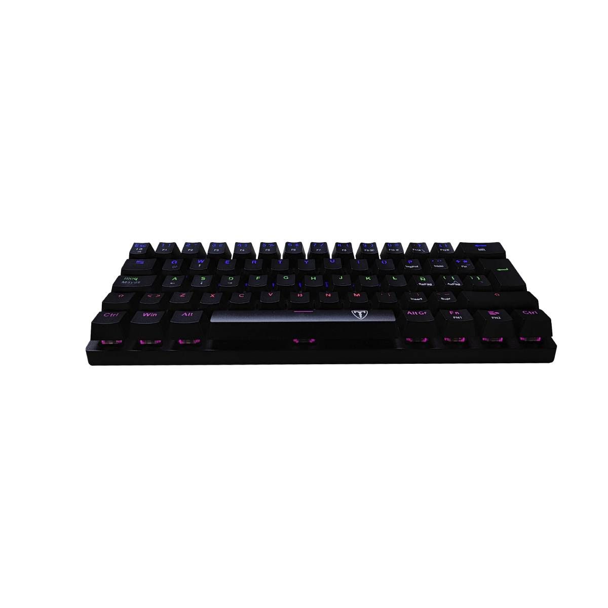 T-DAGGER - Teclado T-Dagger ARENA Rainbow Spanish T-TGK321-BR BLACK BROWN SWITCH