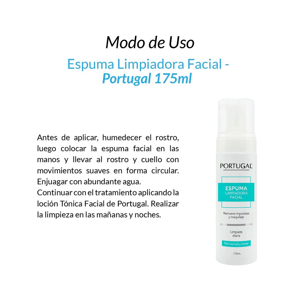 GENERICO - 2 Espuma Limpiador Facial - Portugal 175ml_123