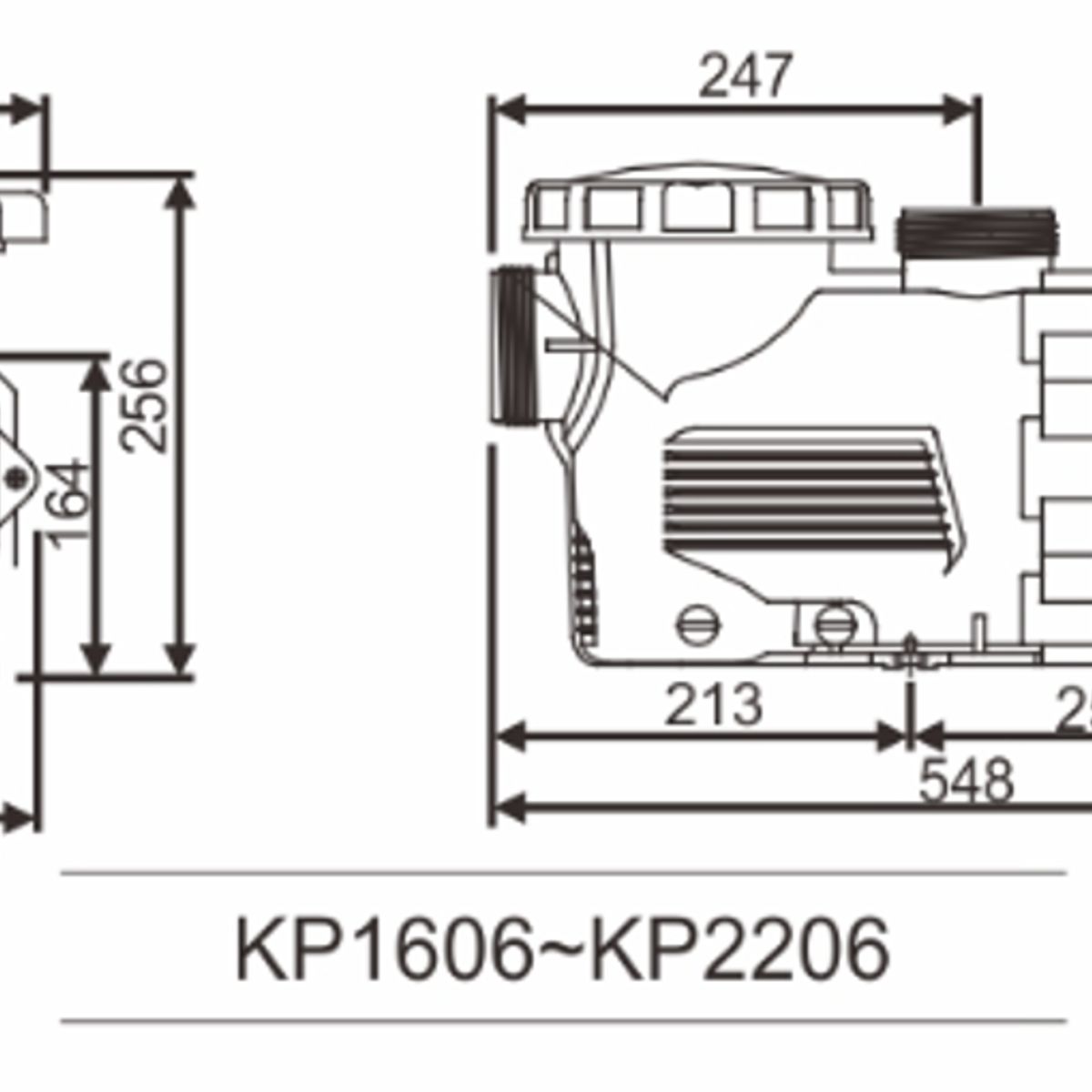 GENERICO - Electrobomba para piscina de 3 HP / monofásica 220V Pool System