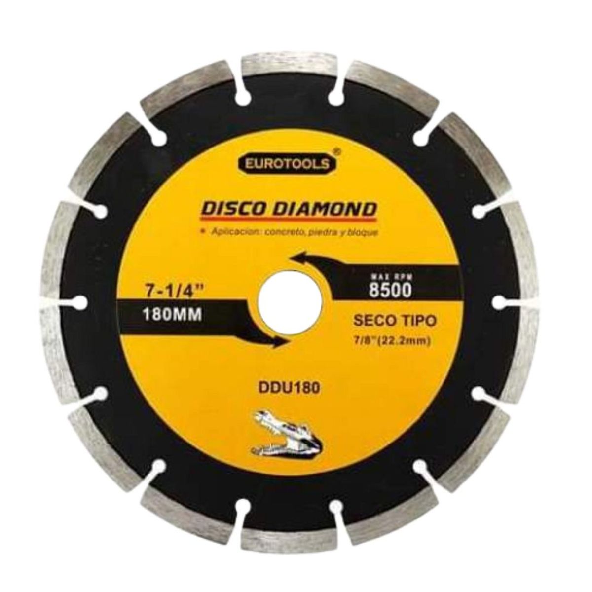 C AND A TOOLS - Disco Diamantado Segmentado 4.1/2"  C&A - Amarillo