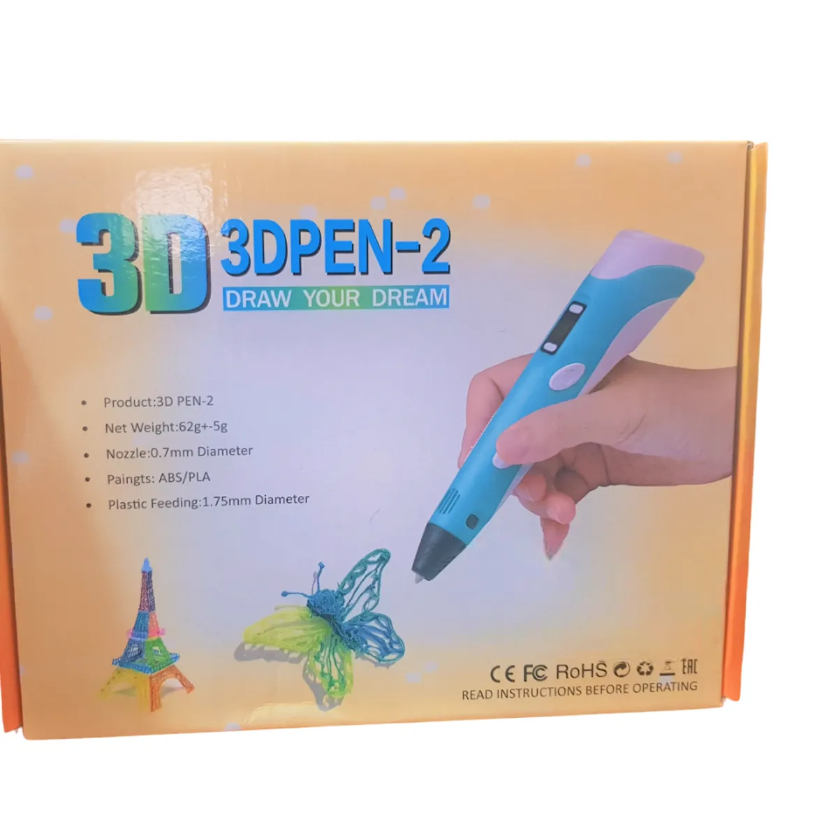 GENERICO - Lápiz lapicero 3D portátil impresión manual - Celeste