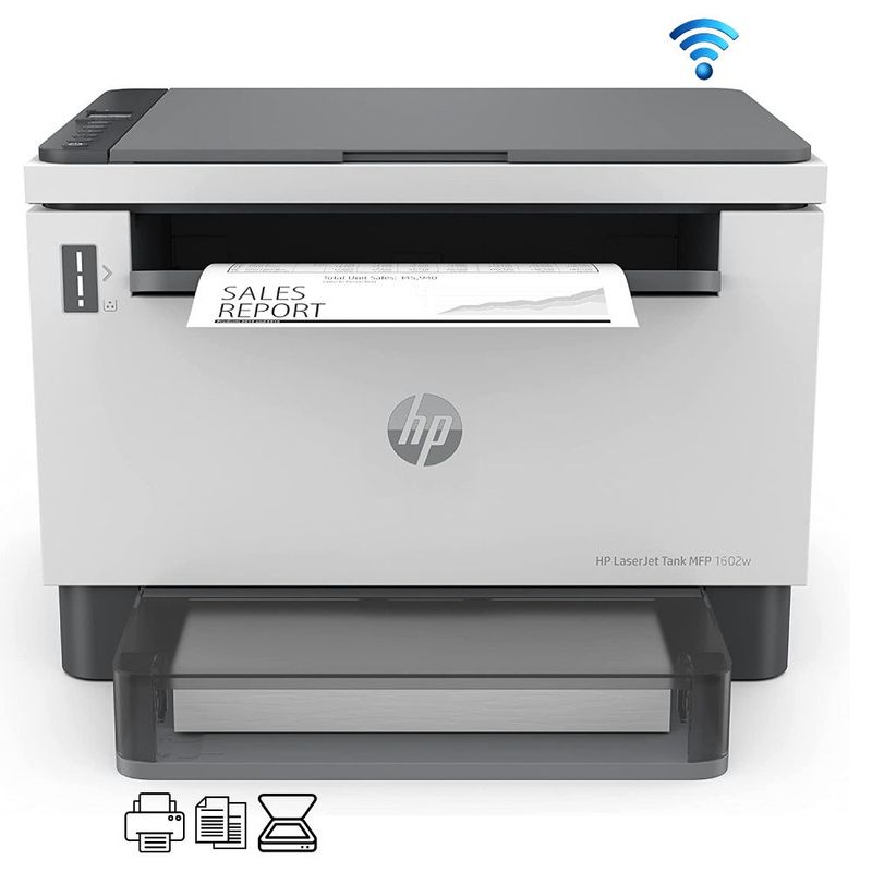 HP - IMPRESORA MULTIFUNCIONAL LASERJET HP TANK MFP 1602W BN