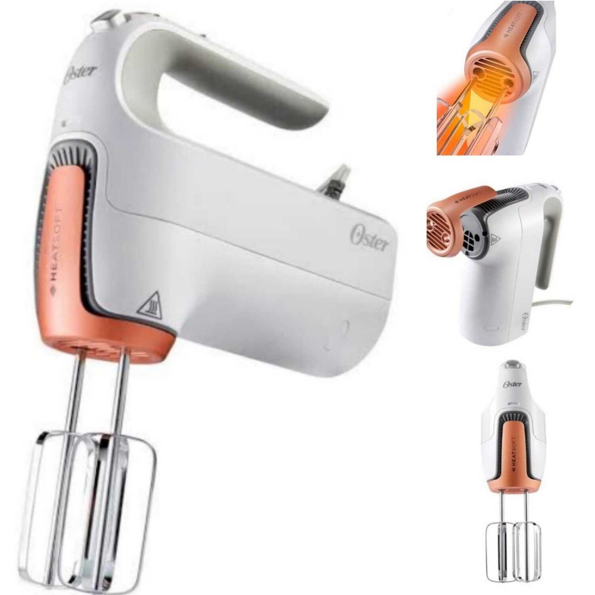 OSTER - Batidora De Mano Tecnologia Heatsoft FPSTHMAMR