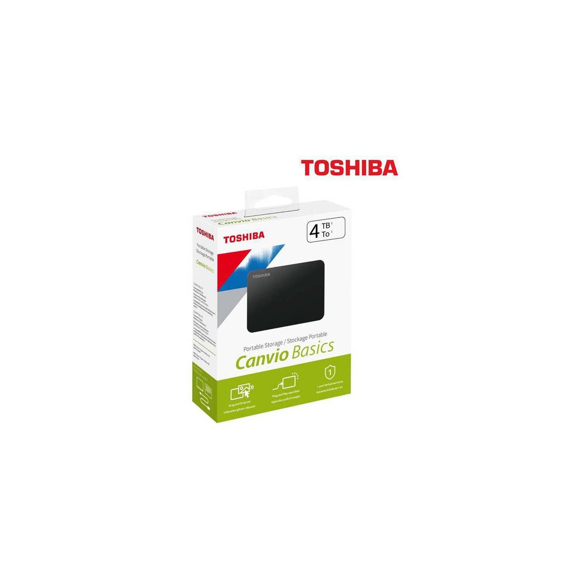 TOSHIBA - DISCO DURO TOSHIBA 4TB EXTERNO CANVIO BASIC 3.0