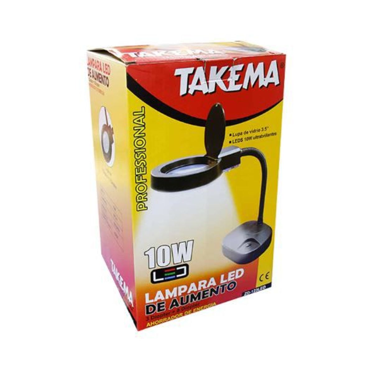 TAKEMA - Lámpara de Mesa Ajustable Lupa y Luz Led ZD-123-LED TAKEMA