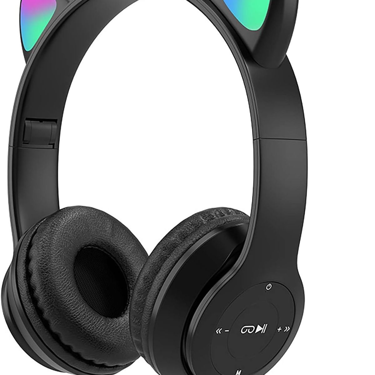 GENERICO - Auriculares inalámbricos con Bluetooth con orejas de Gatito  // Negro