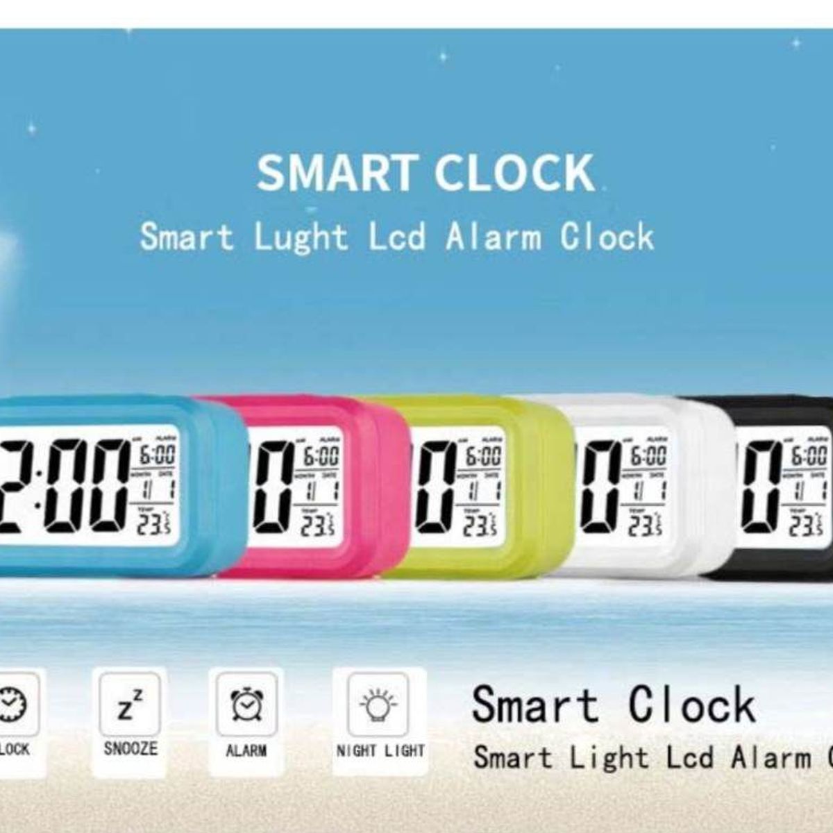 GENERICO - Reloj Despertador C Calendario Temperatura Niños Y Adultos