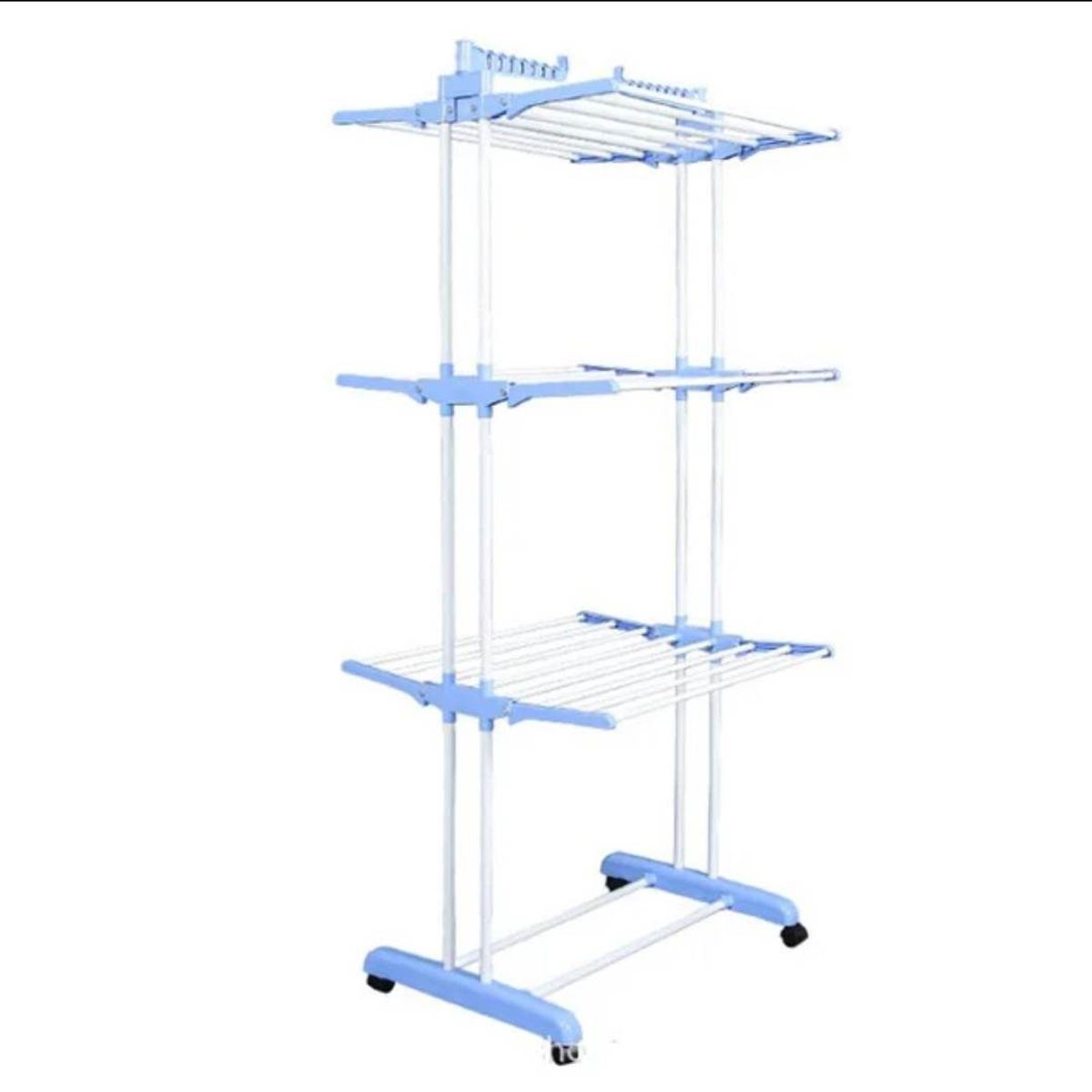 GENERICO - Tendal Plegable de 3 Pisos Organizador de Ropa con Ruedas