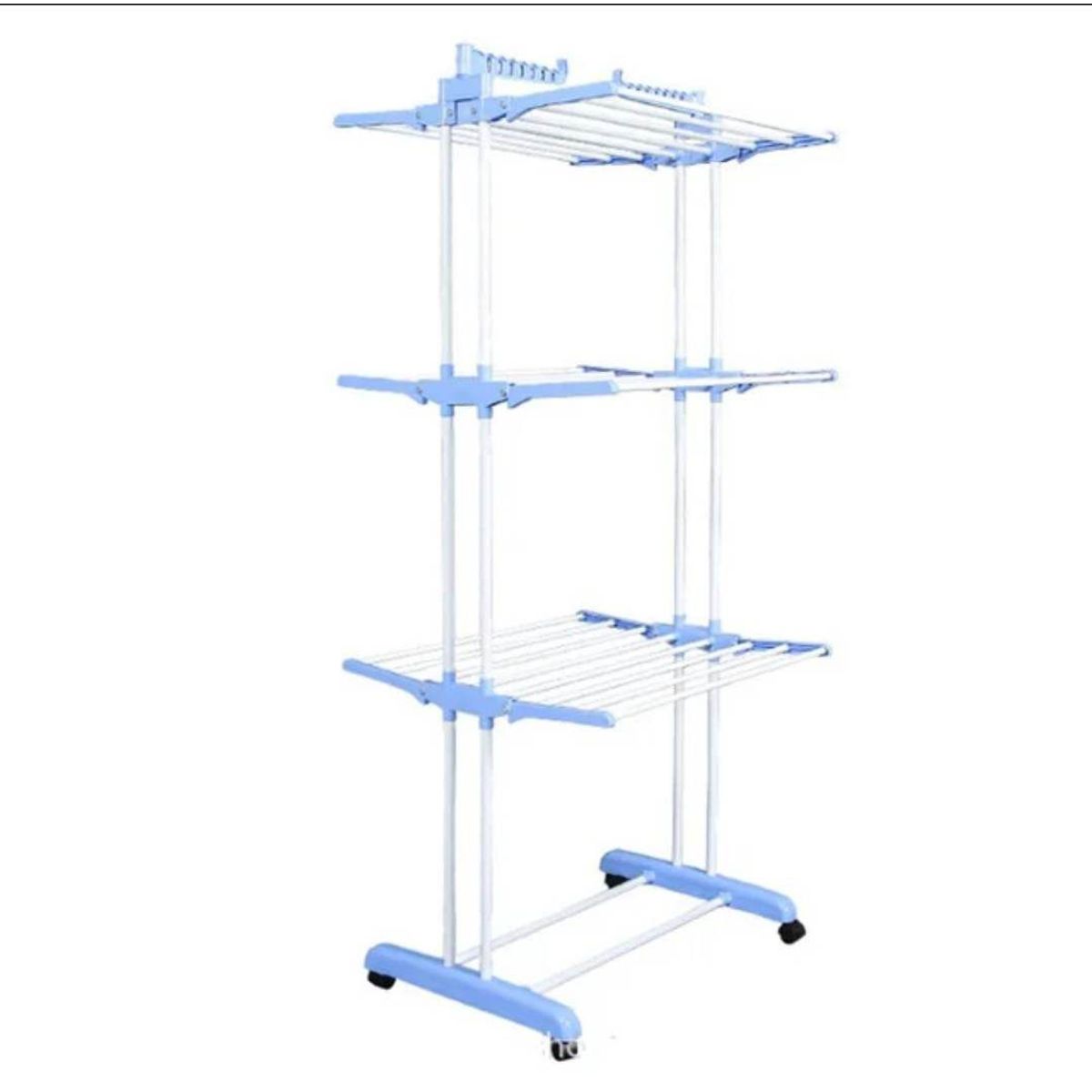 GENERICO - Tendal Plegable de 3 Pisos Organizador de Ropa con Ruedas