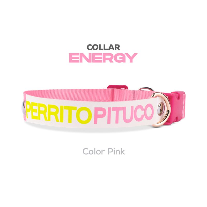 PERRITO PITUCO - COLLAR PERRITO PITUCO ENERGY PINK TALLA XS