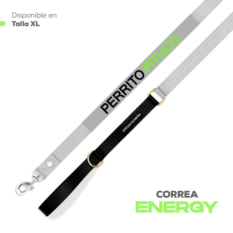 PERRITO PITUCO - CORREA PERRITO PITUCO ENERGY GRIS TALLA XL
