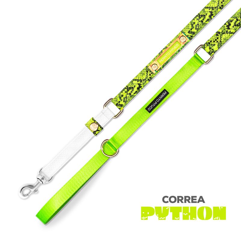 PERRITO PITUCO - CORREA PERRITO PITUCO PYTHON AMARILLO NEÓN