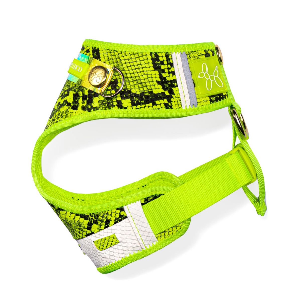 PERRITO PITUCO - PECHERA PERRITO PITUCO PYTHON AMARILLO NEÓN TALLA XL
