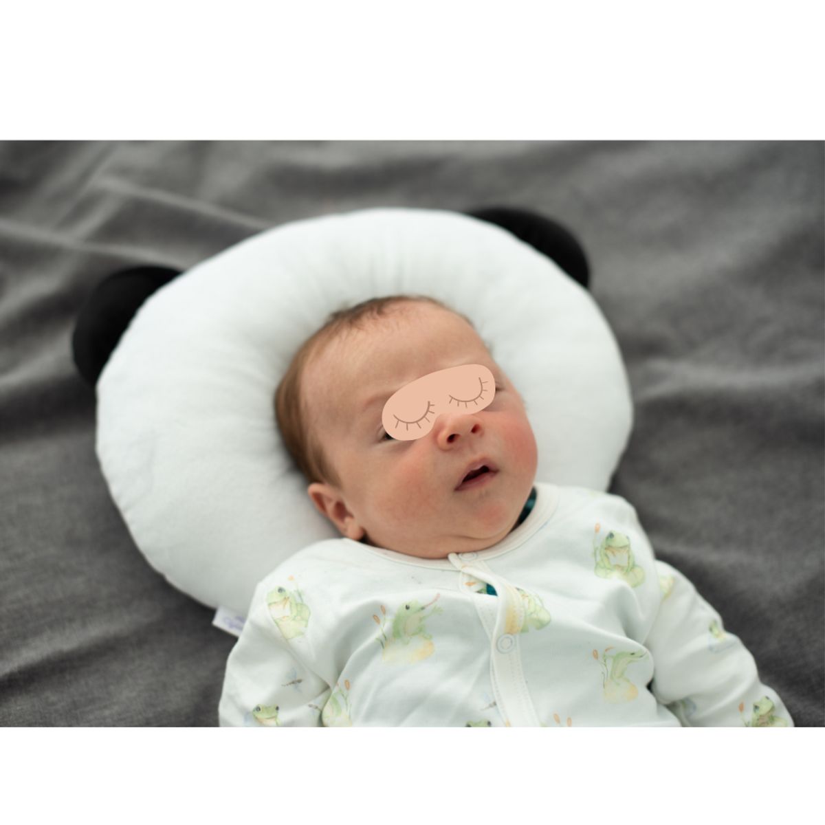 GENERICO - Almohada Anti Cabeza plana para bebé panda niño