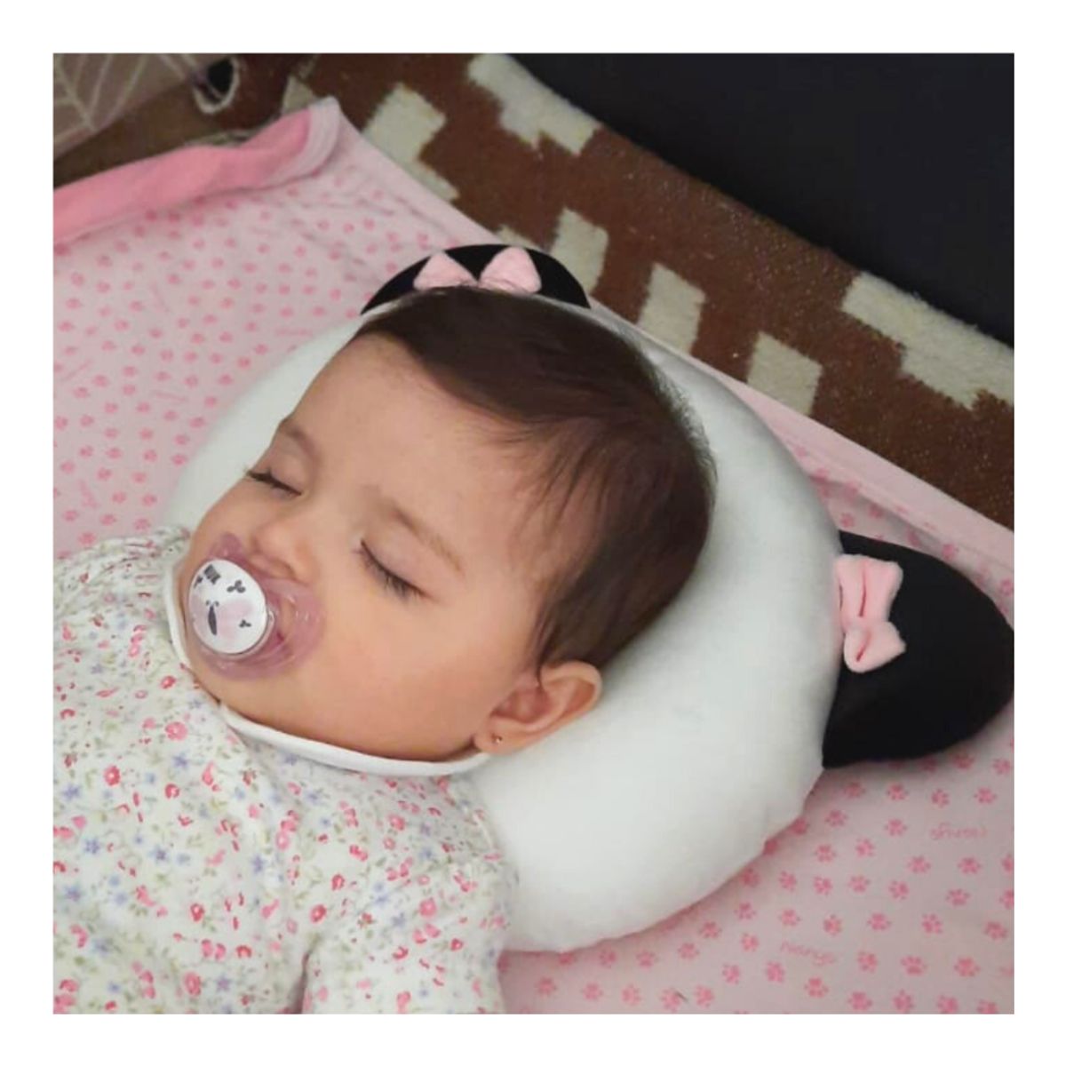 GENERICO - Almohada Anti Cabeza plana para bebé panda niña