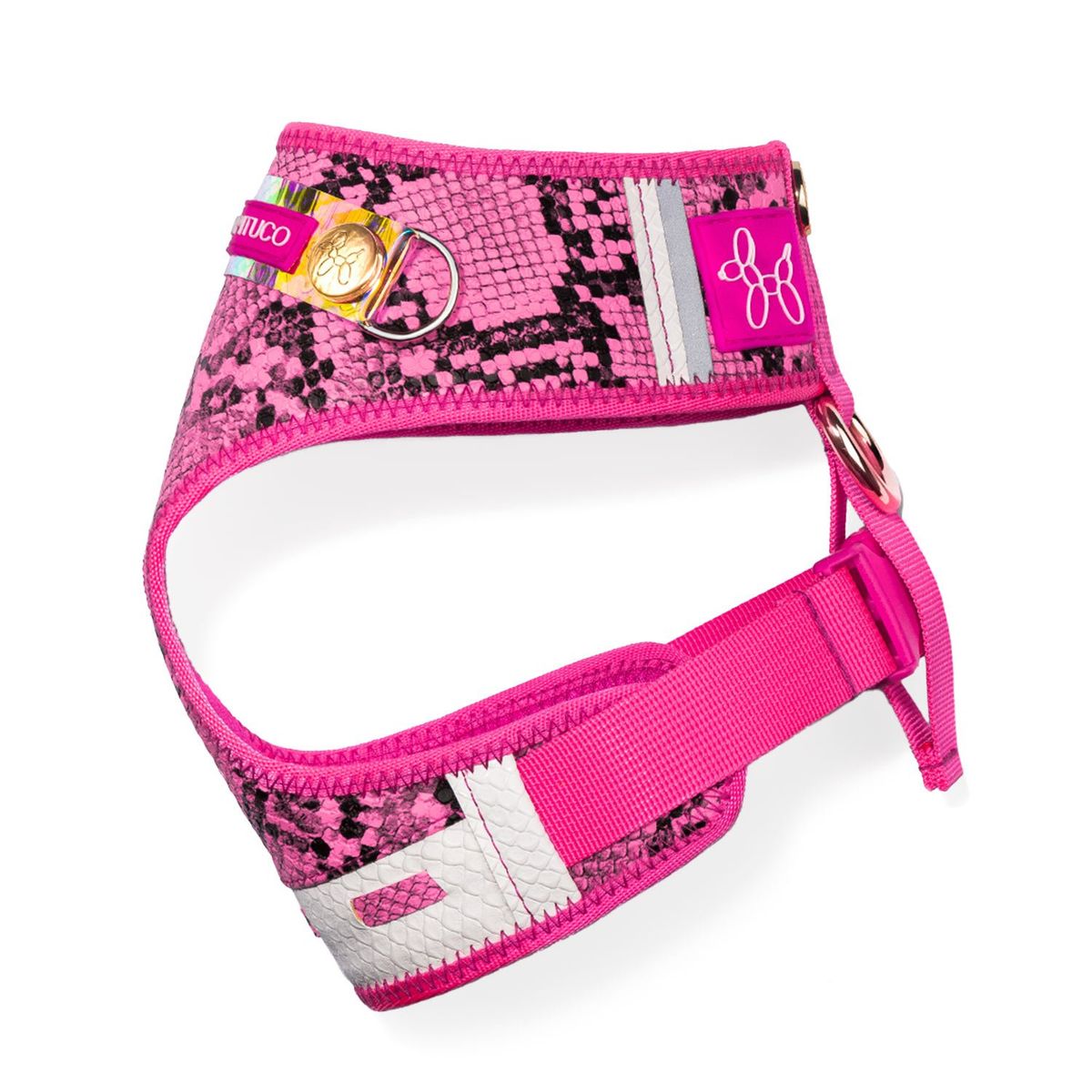 PERRITO PITUCO - PECHERA PERRITO PITUCO PYTHON FUCSIA NEÓN TALLA XS