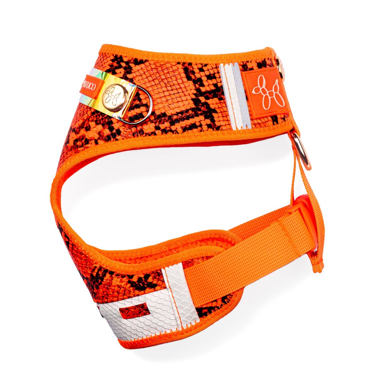 PERRITO PITUCO - PECHERA PERRITO PITUCO PYTHON NARANJA NEÓN TALLA XL