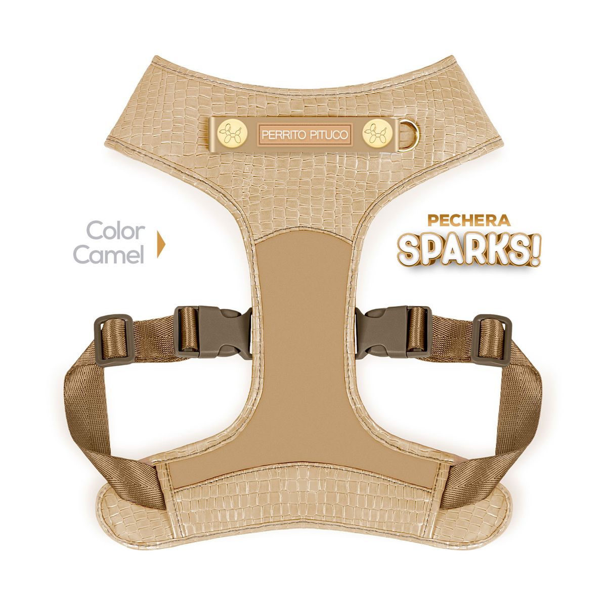 PERRITO PITUCO - PECHERA PERRITO PITUCO SPARKS CAMEL TALLA S