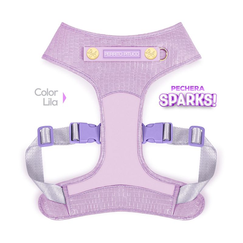PERRITO PITUCO - PECHERA PERRITO PITUCO SPARKS LILA TALLA S PLUS